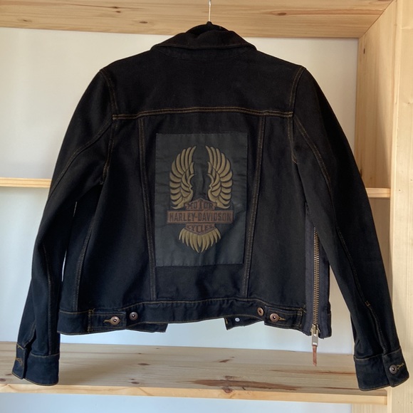 Original Harley Davidson Emblem Jean Jacket - Picture 1 of 6